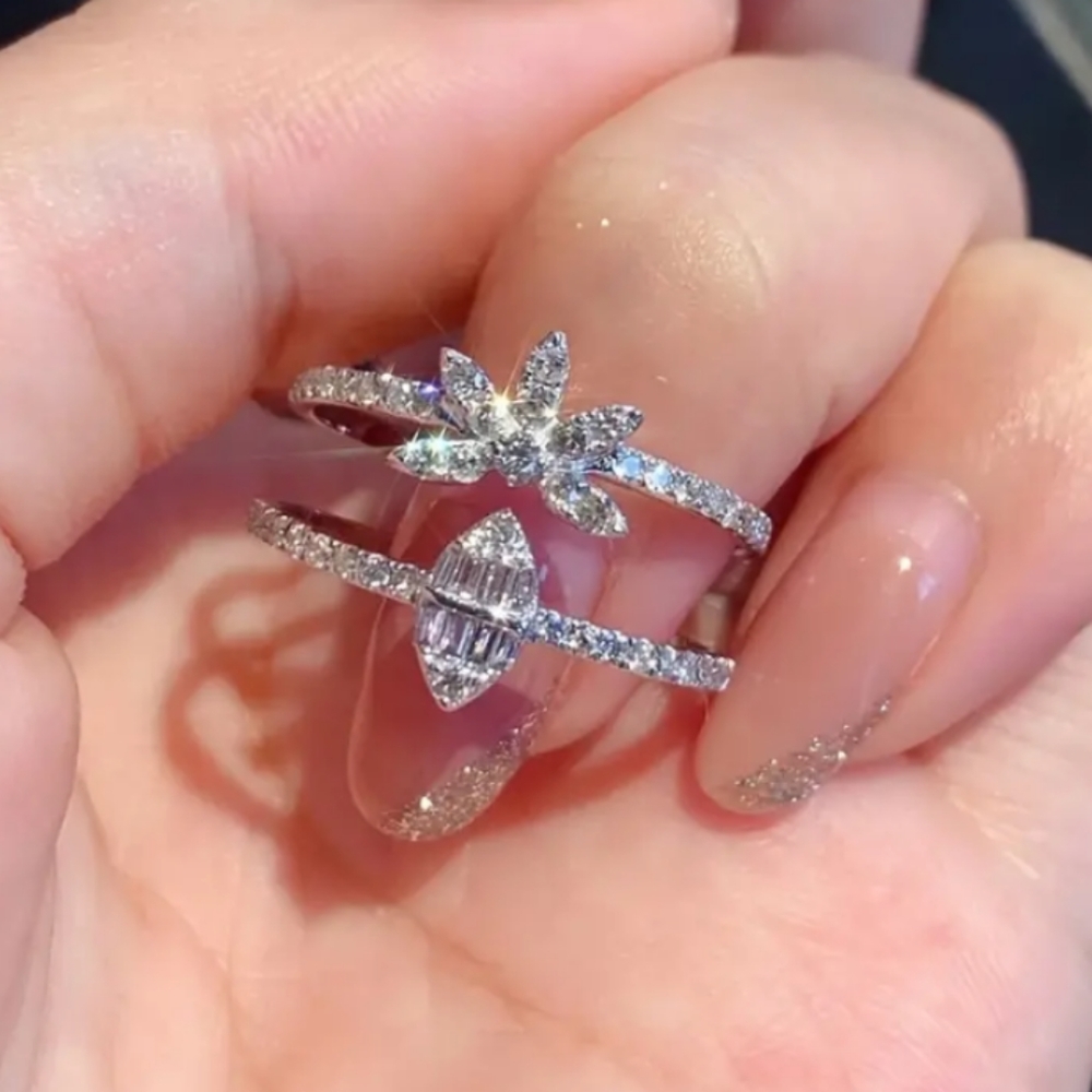 Beautiful Sparkly Silver Plated Ring Set🤍✨👑🤍✨👑🤍✨👑🤍